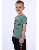 Jungen-T-Shirt mit Khaki-Aufdruck NDZ4489 – Online-Shop – Boutique